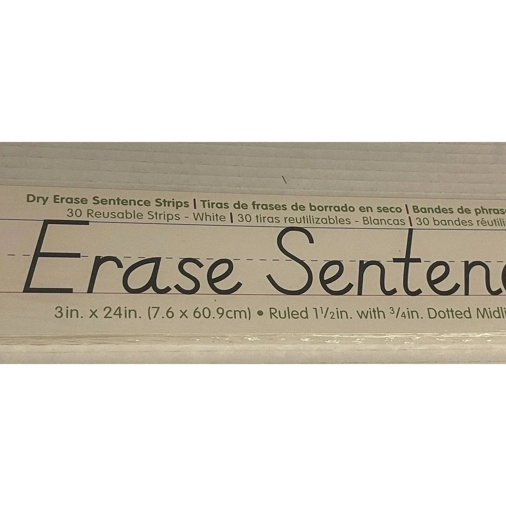 Pacon 30-pack Dry Erase‎ Sentence Strips 3